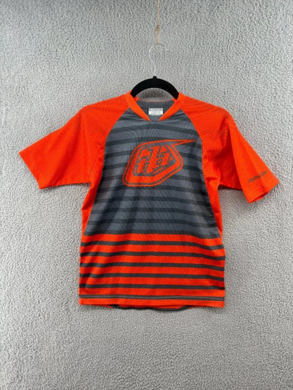 Troy Lee Designs Youth M MTB Bike Jersey Orange Gray Motocross BMX